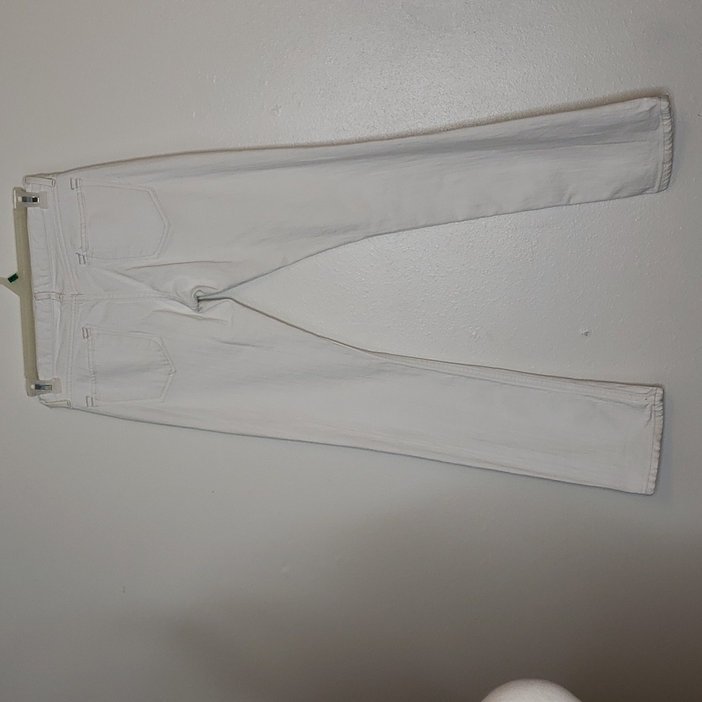 Banana Republic Slim Straight Mid Rise Jeans White 28 Long - Picture 7 of 14